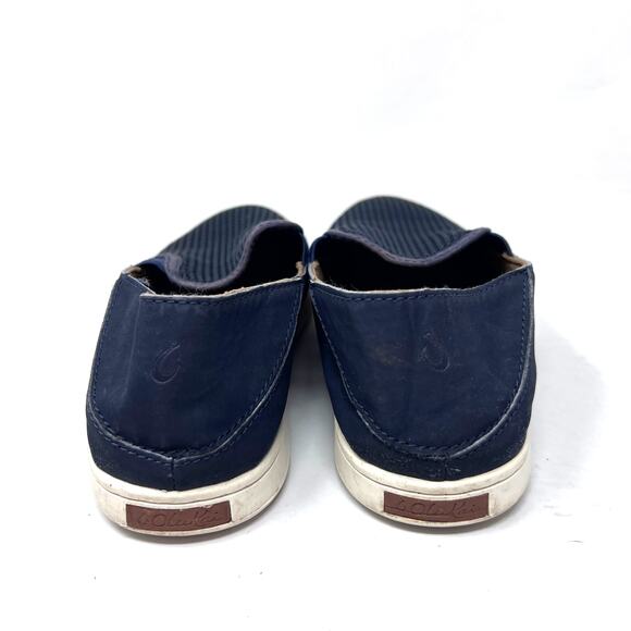 OluKai Pehuea Sneakers Womens Size 7 Navy Blue Mesh Drop-In Heel‎ Slip-On Flats - Picture 5 of 8